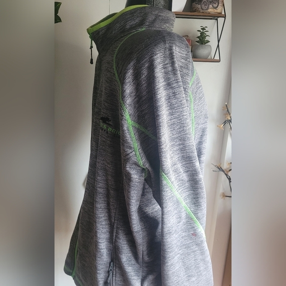 Arcticwear Arctic Cat Grey with Green Trim Light Jacket XXL - Picture 4 of 8